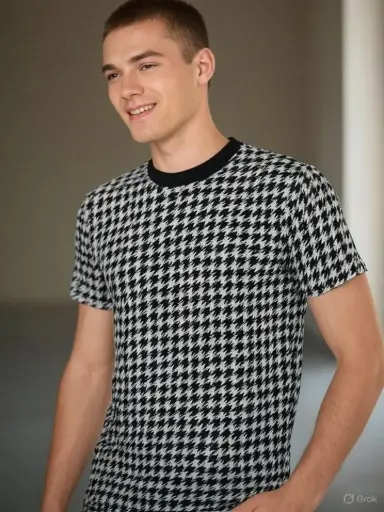 Patterned Polo Shirt