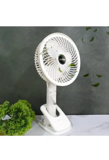 Multifunctional Usb Desk Fan Clip-On Plug & Play Fan, 1 Pc With Brown Box (On / Off Switch Not Provided)